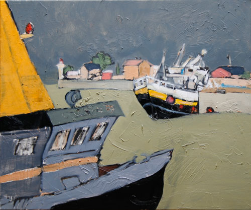 Port - 15F - huile sur toile